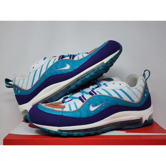Nike Air Max 98 HORNETS 640744-500 Size 11 WORN - Picture 1 of 8
